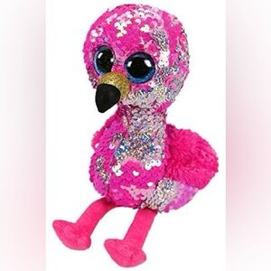 TY Flippables Color changing sequined plush-“Pinky” the Pink Flamingo